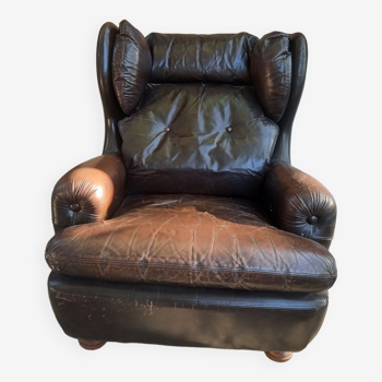 Maple england leather armchair