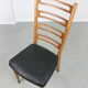 Vintage wooden & brass dining chairs