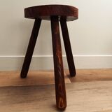 Solid wood tripod stool