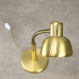Lampe de table vintage italienne à col de cygne en laiton
