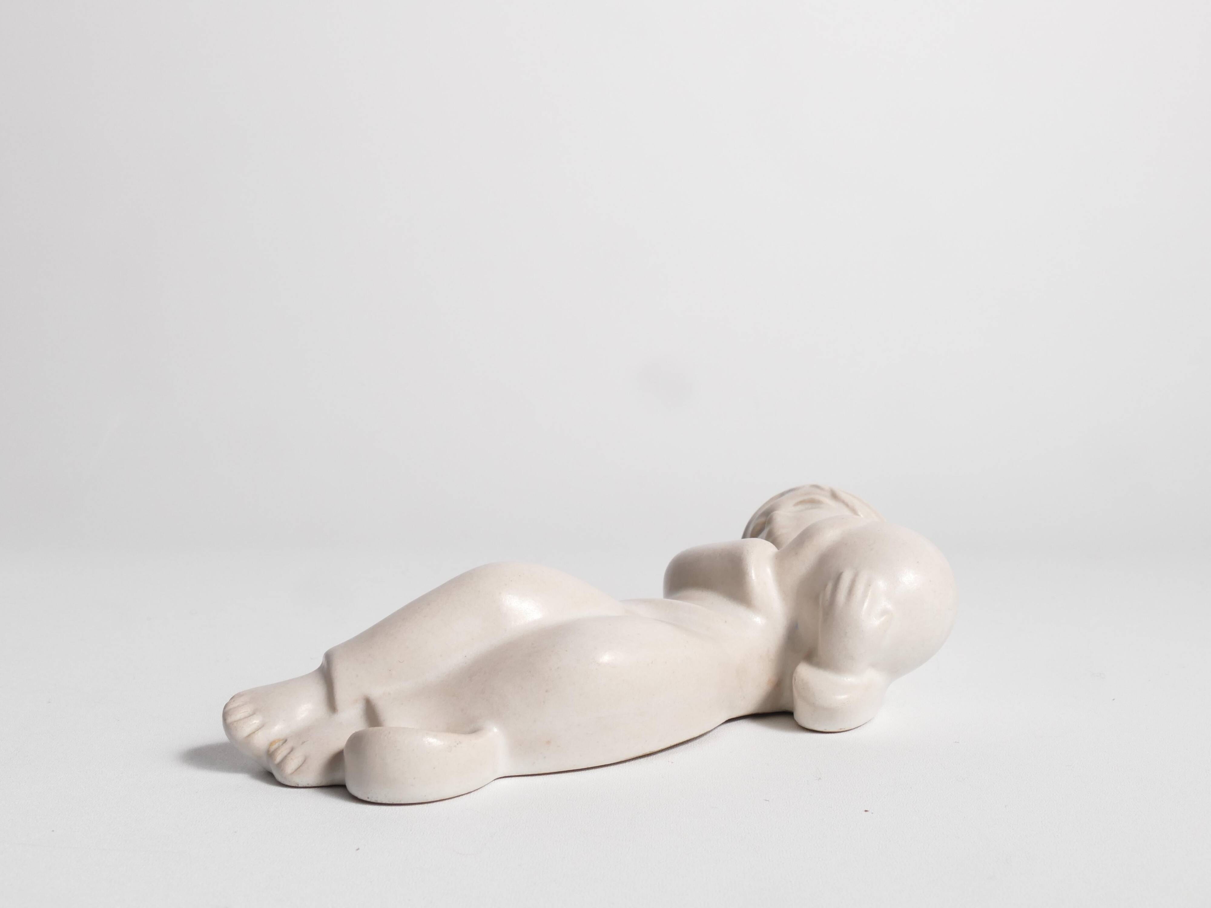 White Sconce with Boy Motif by Marianne Starck for Michael Andersen & Son