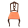 Varnished wood chair with orange velvet fabric, 1880/1900