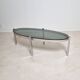 Vintage chrome and smoked glass coffee table