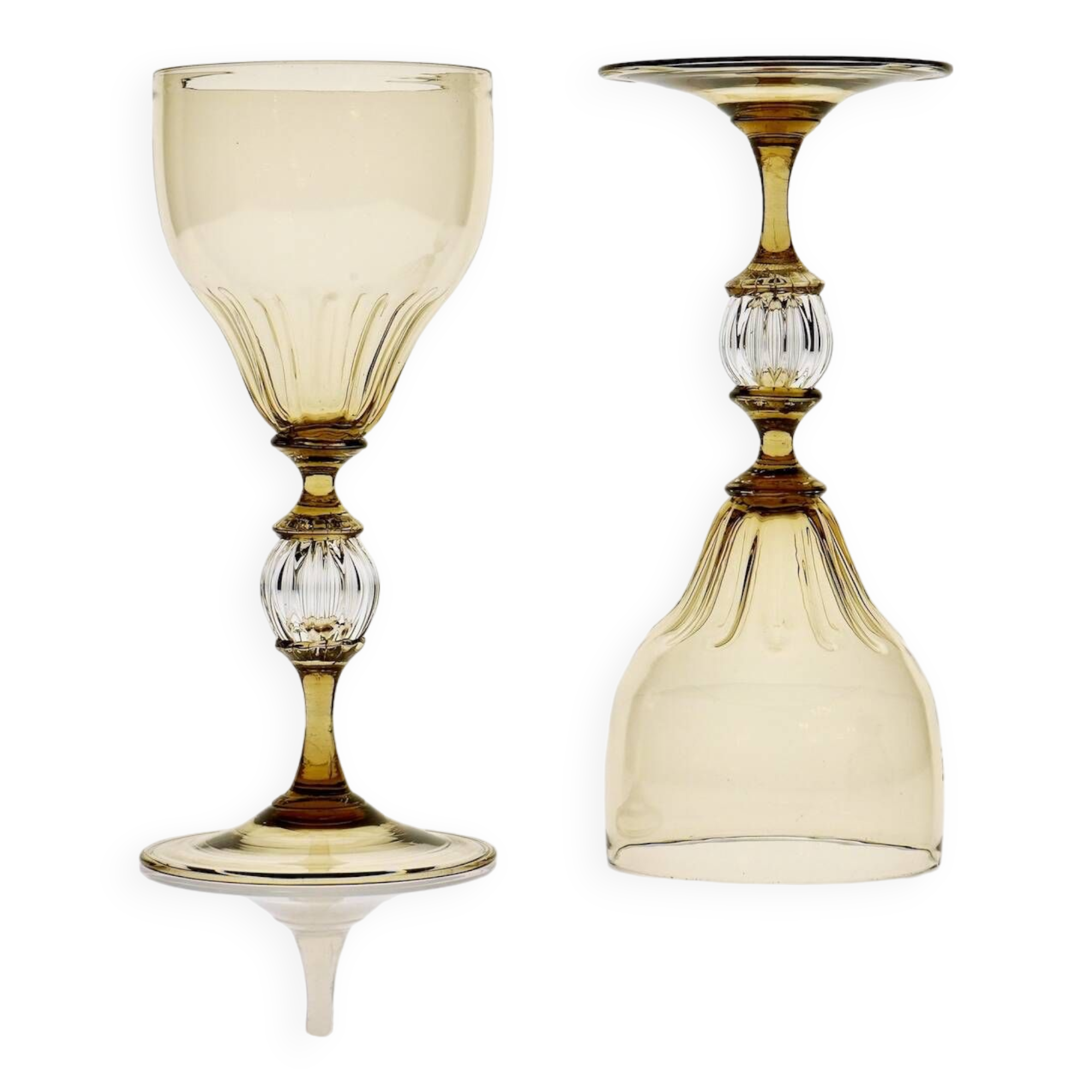 Calici in glass smoked from Cenedese Murano