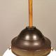Small Art Deco hanging lamp in cream coloured glass and bakelite top.