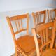 Set of 6 bistro chairs in blond wood luterma 1950