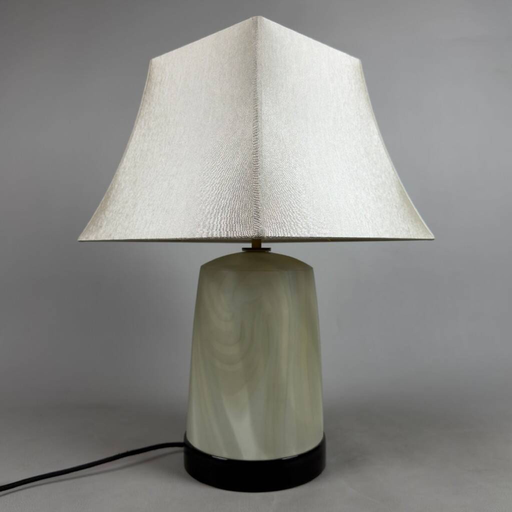 Murano glass table lamp Visa G Luce opaline modernist design from the 90s.