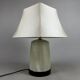 Murano glass table lamp Visa G Luce opaline modernist design from the 90s.
