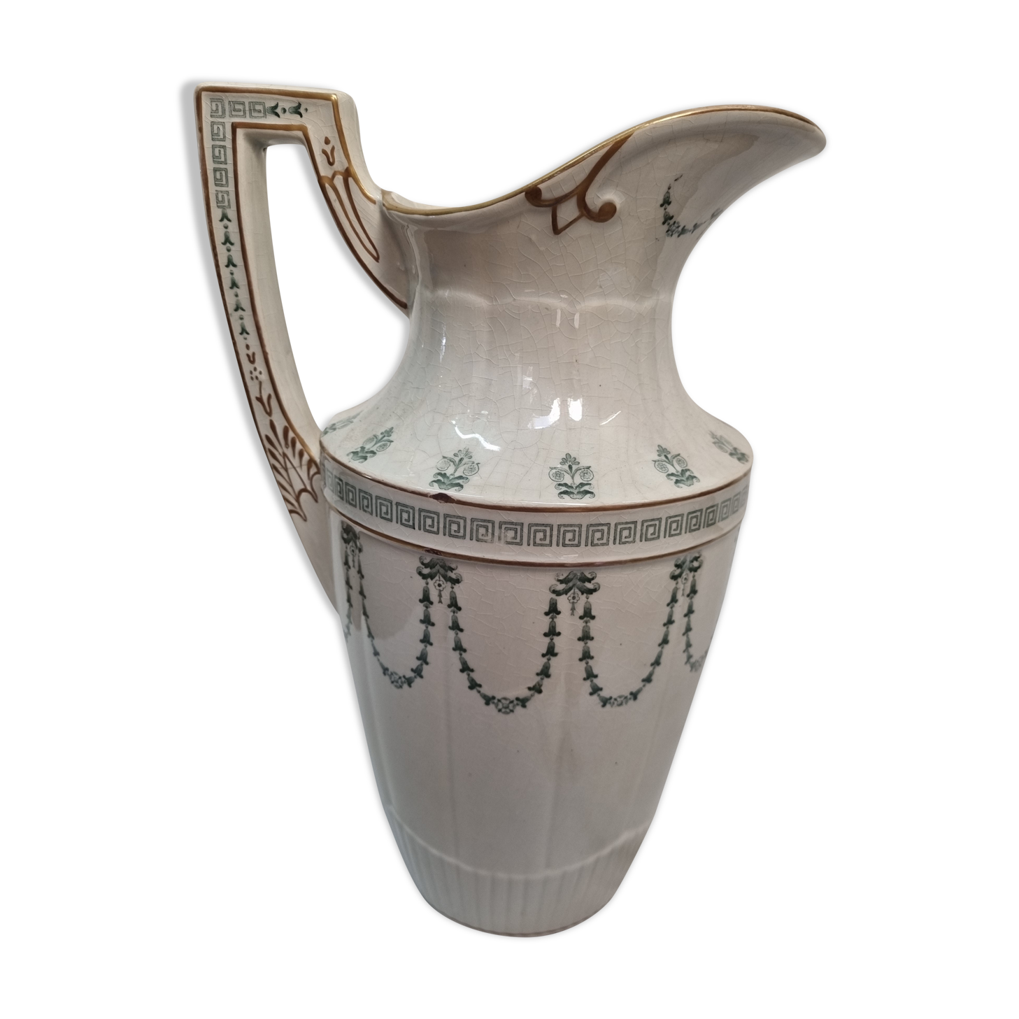 Water broc, iron earth bowl 1920 Gien