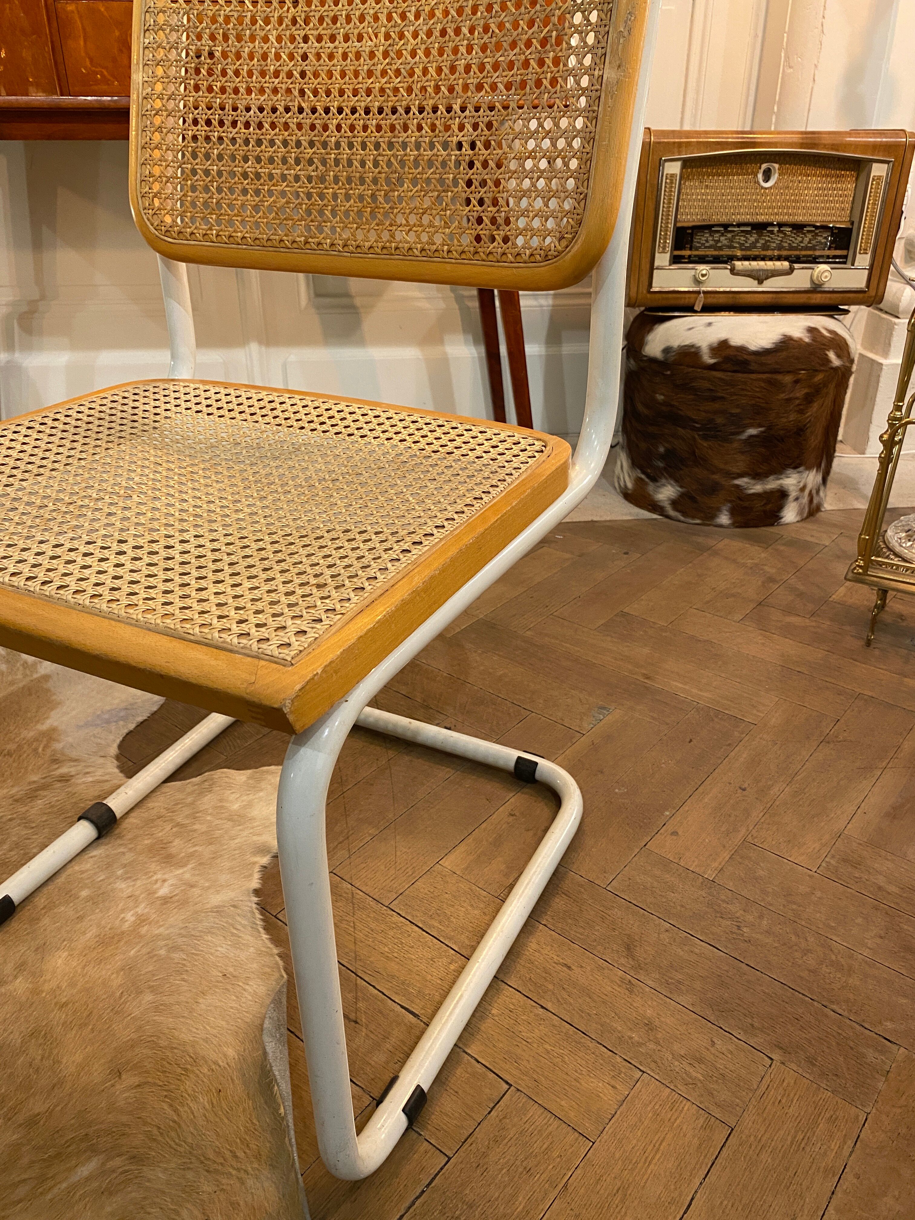 Set of 4 Cesca B32 chairs by Breuer