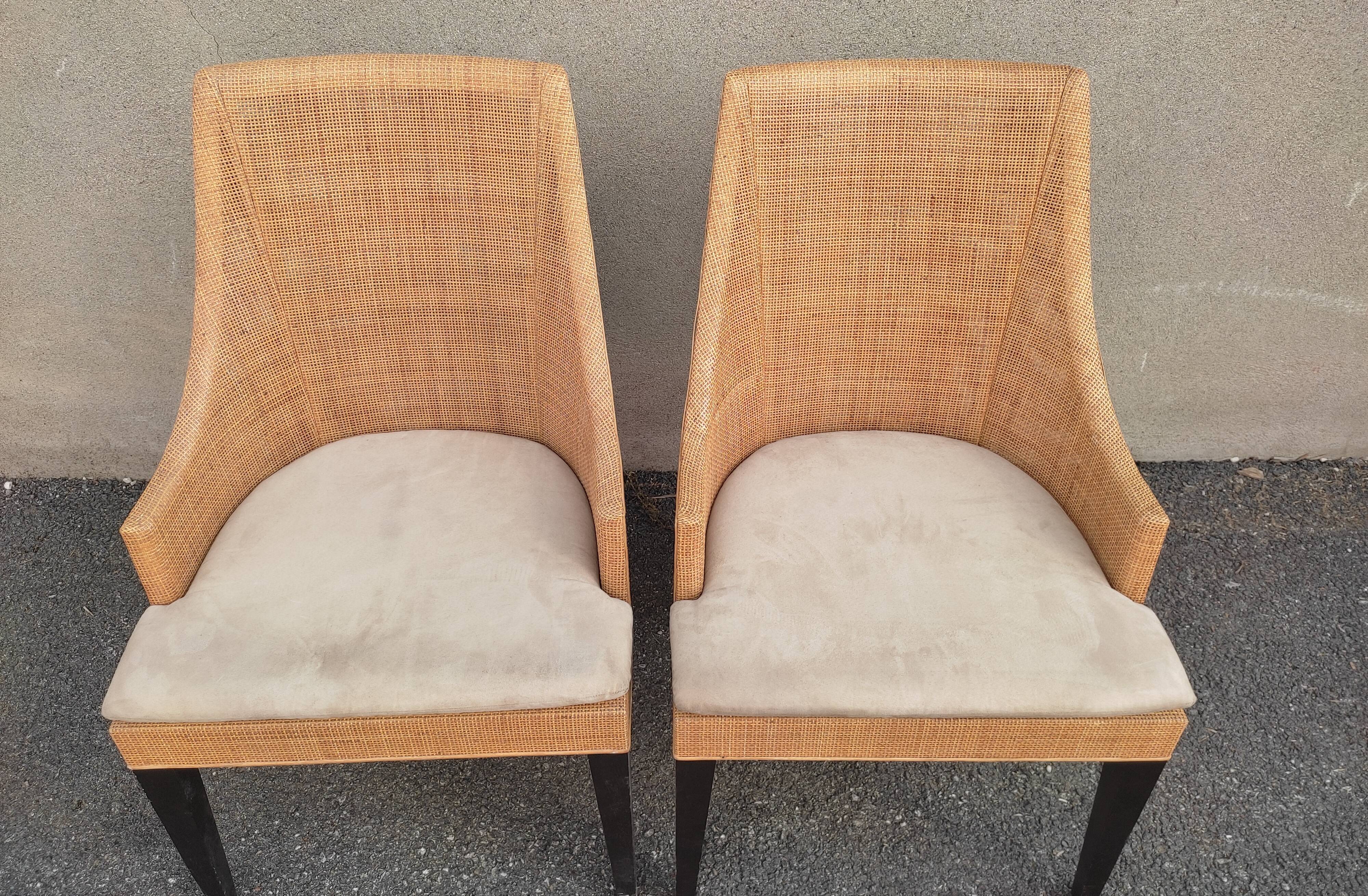 Canine rattan armchair