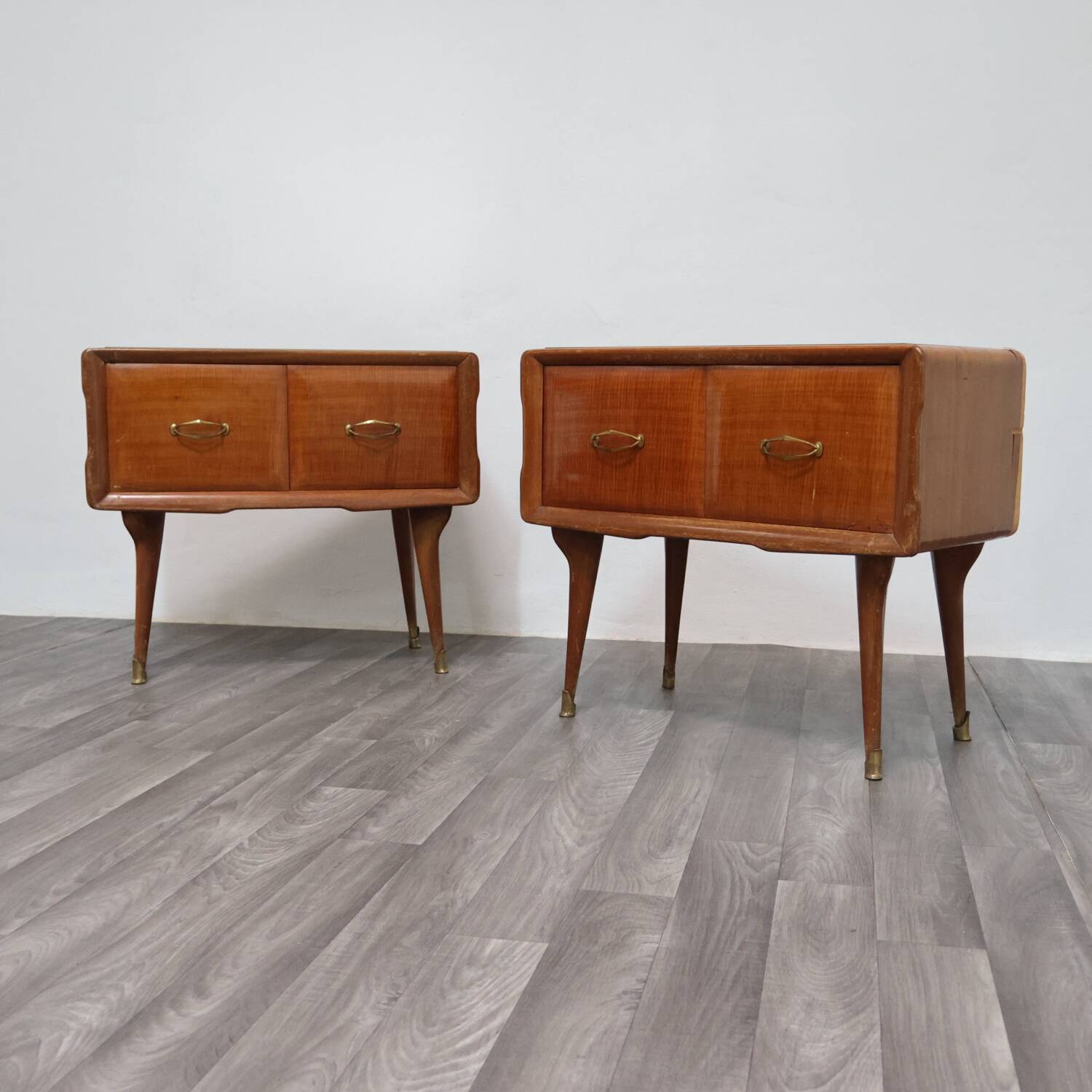 Coppia Di Comodini Gio Ponti Style Mid-Century 1950’s Modernariato Des