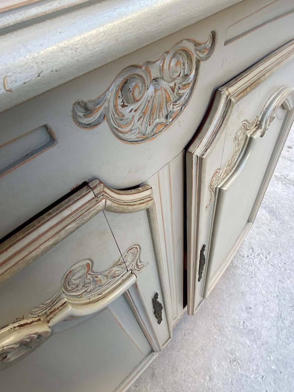 Painted wooden sideboard