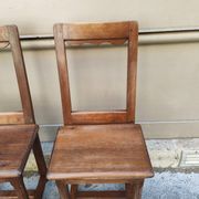Paire de chaises Lorraines en bois brut