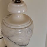 Alabaster lamp base - white stone lamp