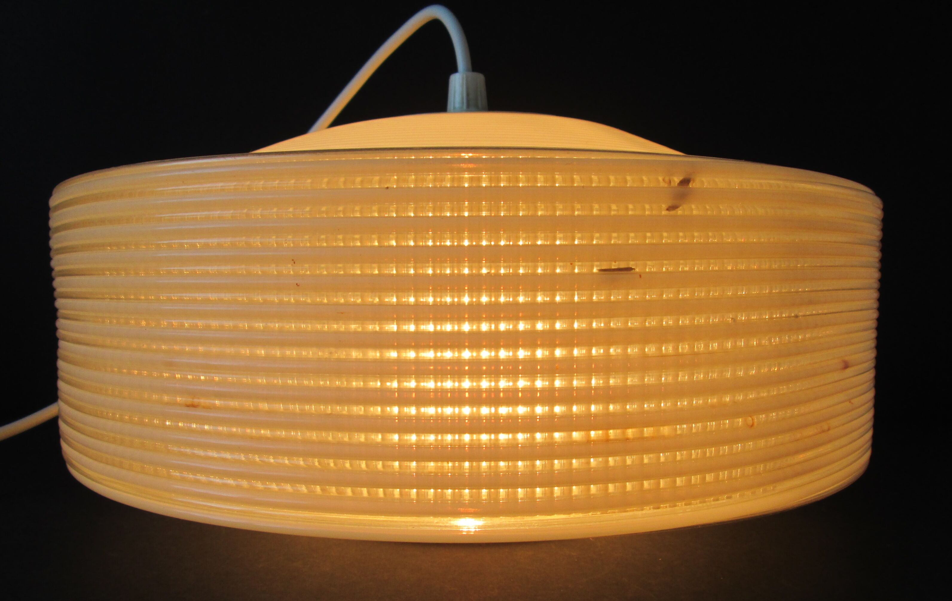 1960s  original vintage hanging / pendant two colour spaghetti lamp designed by Yasha Heifetz for Rotaflex