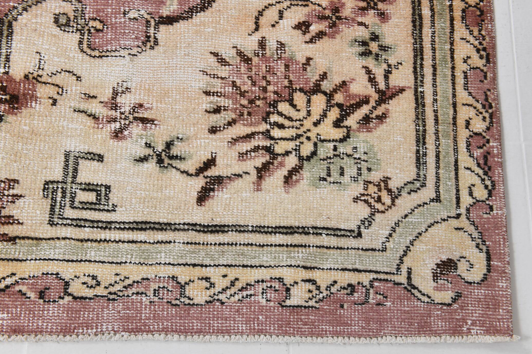 6x10 Burgundy & Cream Oriental Pattern Persian Rug, 185x314Cm