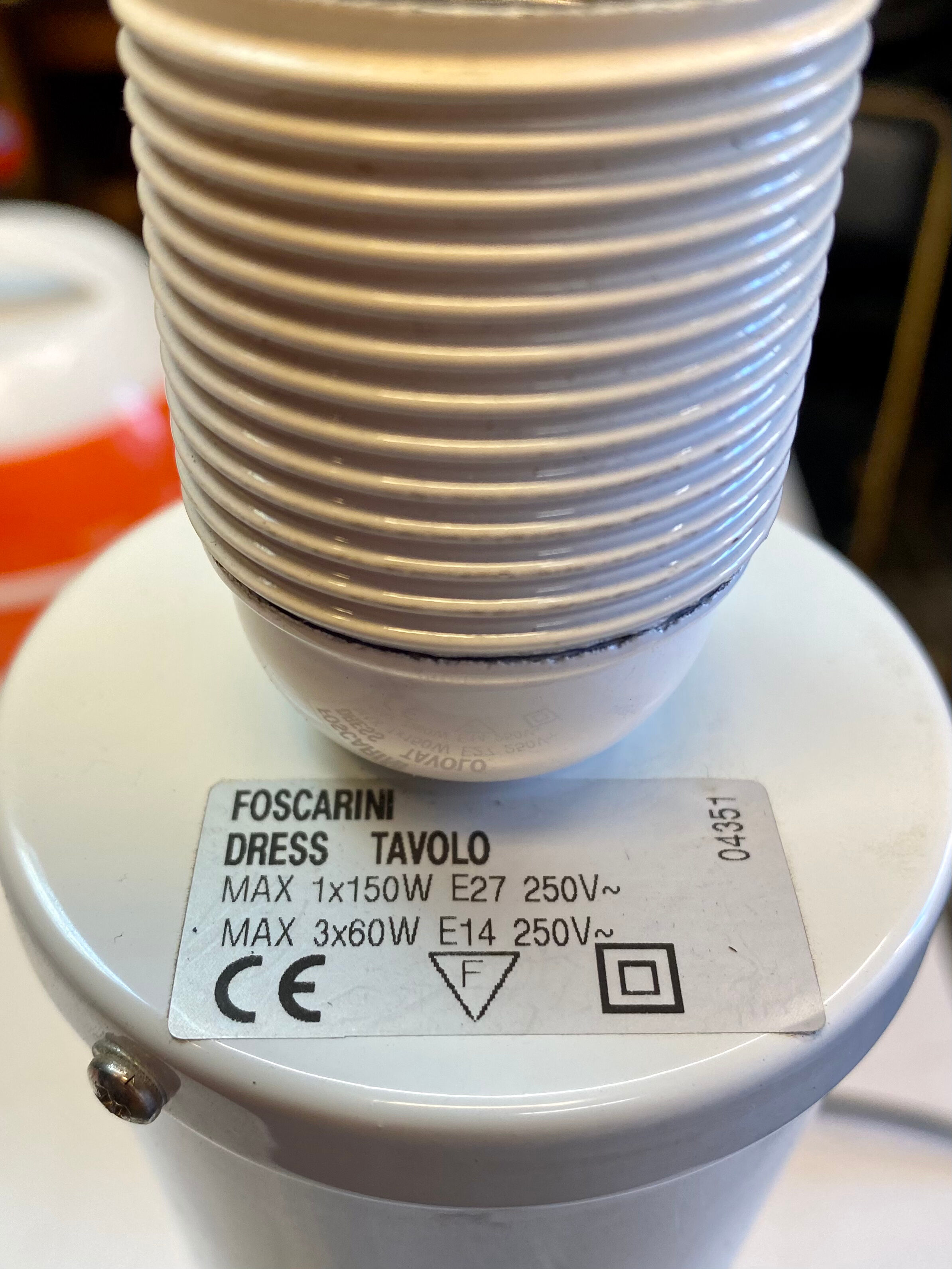 Large lamp Foscarini Dress 07 design Defne Koz & Marco Susani 1995 blown glass