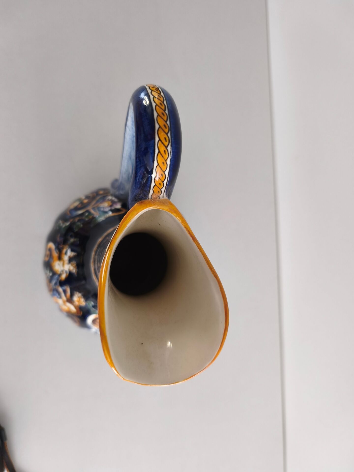 Ewer / Decorative jug Gien earthenware - Renaissance