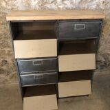 Ronéo furniture with industrial metal wood valves