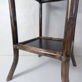 Vintage rattan saddle side table