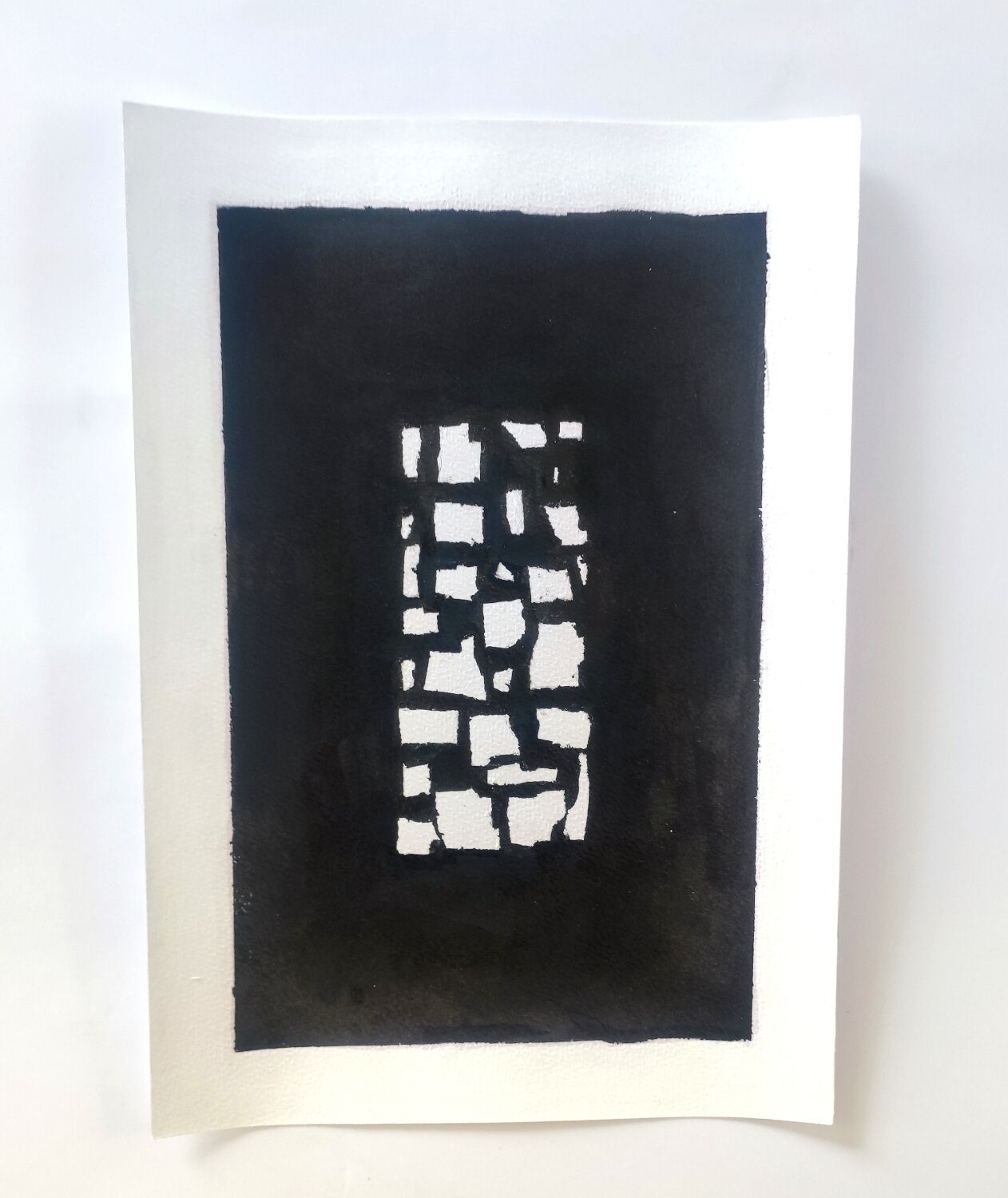 Black abstract painting