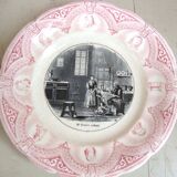 4 assiettes ‘parlantes’ Sarreguemines Les Saintes et Saints