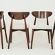Set of 4 bouclé Pearl dining chairs in Scandinavian design.