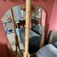 Rattan coat rack