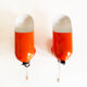 Pair of Space Age wall sconces by Raak, Netherlands, 1970s