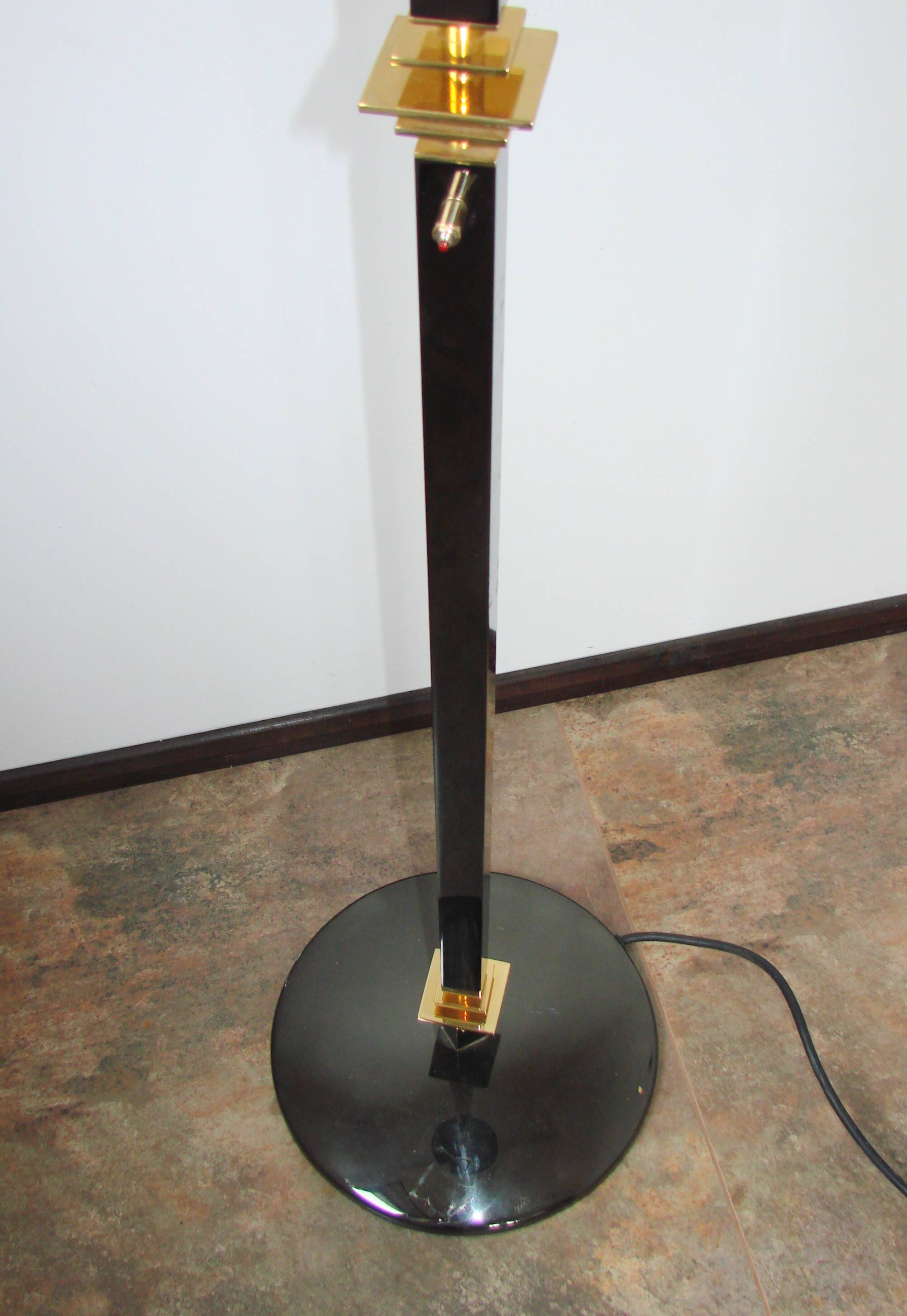 Modern floor lamp, 1980s, brass and metal – vintage