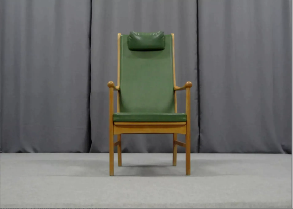 Oak wood armchair 1950