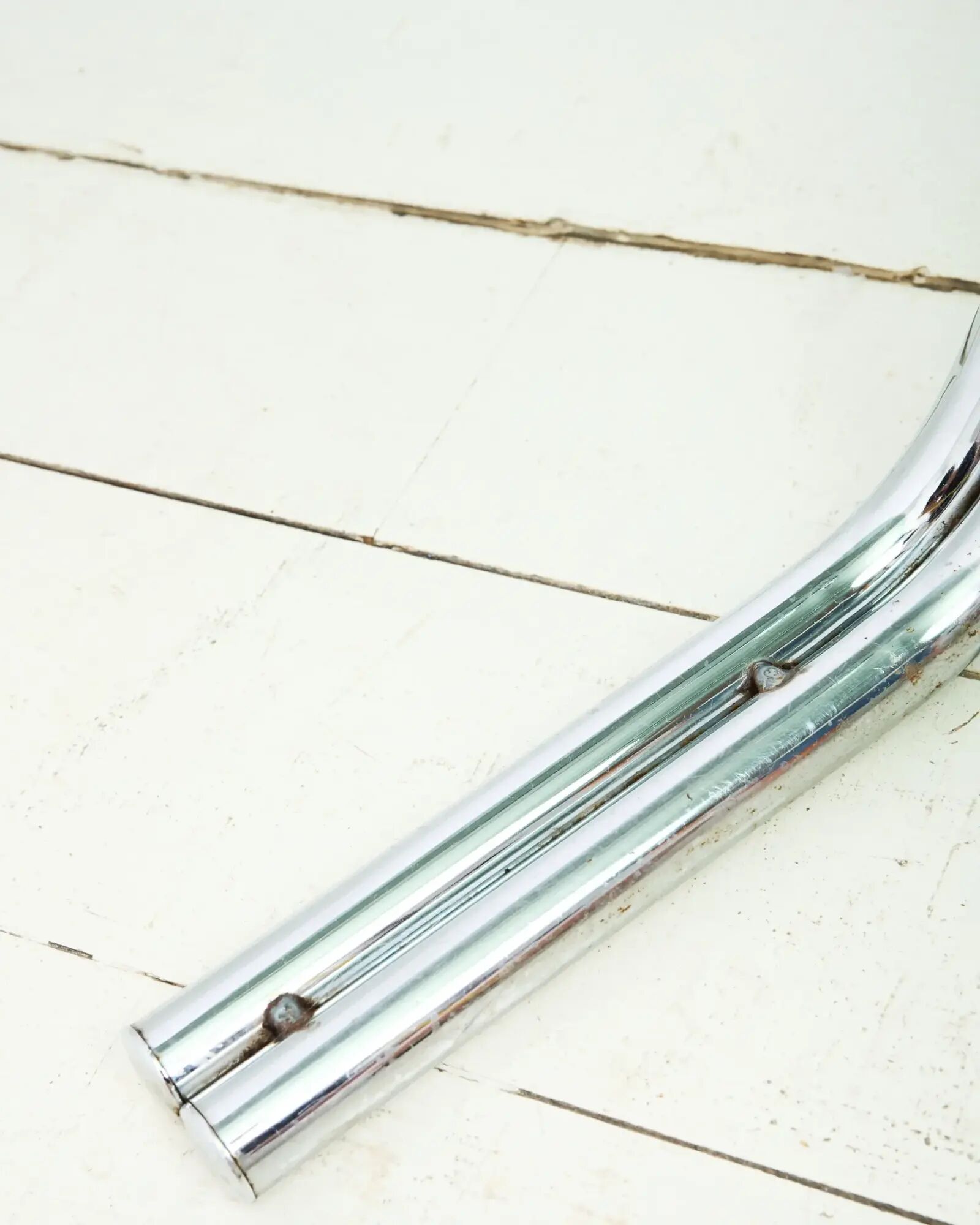 Dining table with double tubular chrome base, 1970s