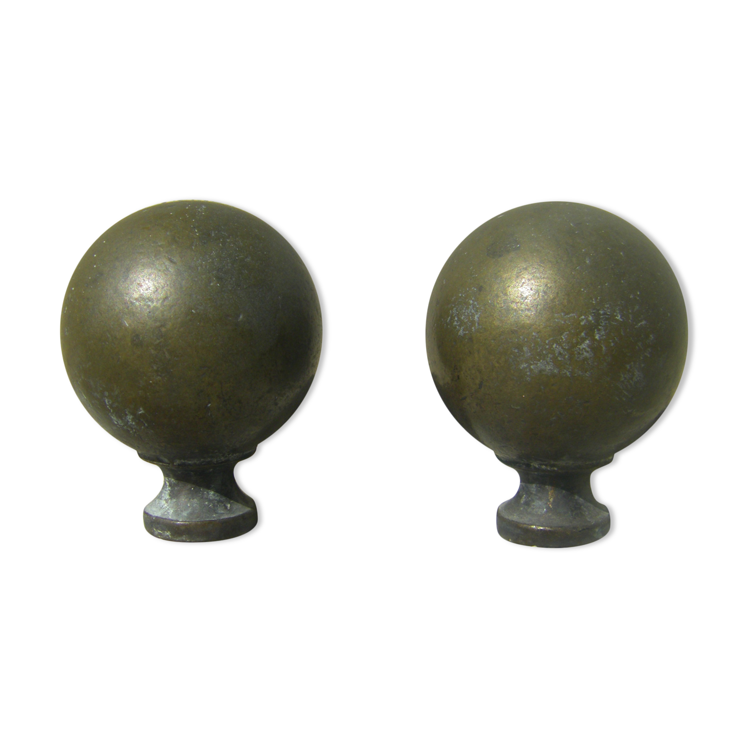 Old brass balls