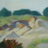 Fritz Kärfve (1880-1967) swedish modern landscape, 1960s, oil on canvas, framed