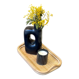 Large rattan and cane tray