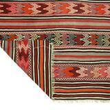 Anatolian handmade kilim rug 226 cm x 137 cm