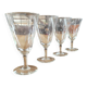 4 stemmed glasses - Lily of the Valley pattern