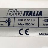 Vintage italian table lamps tegola by bruno gecchelin for blu italia, set of 2