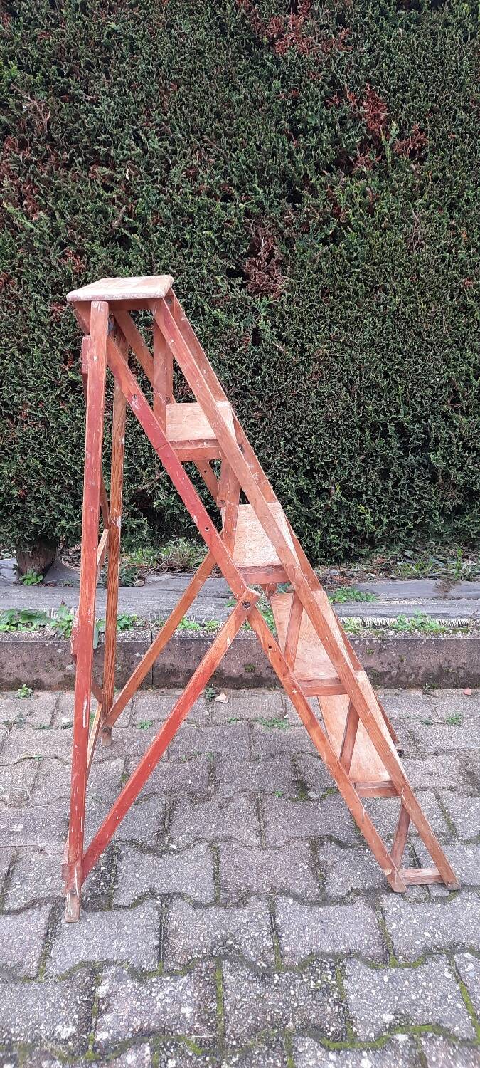 Varnished painter's step ladder