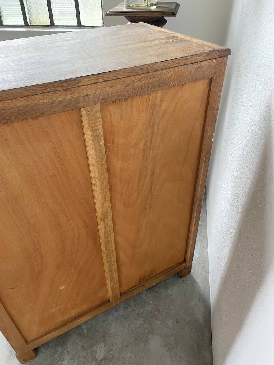 1950 oak chiffonier chest of drawers
