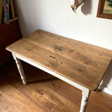 Antique walnut table for 4 people.