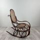 Curved wooden rocking chair in Thonet style, 20th century