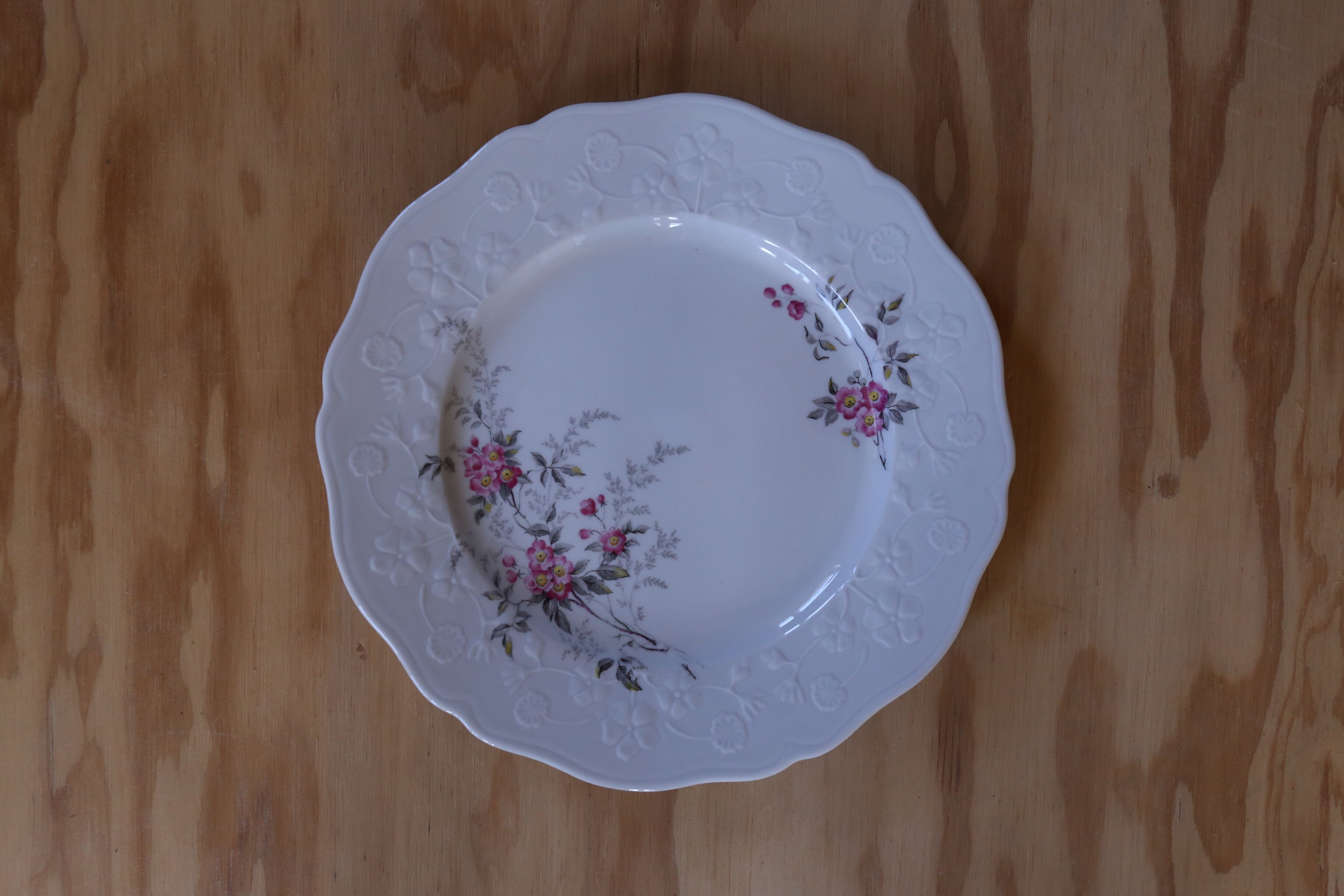 5 vintage plates in Sologne porcelain