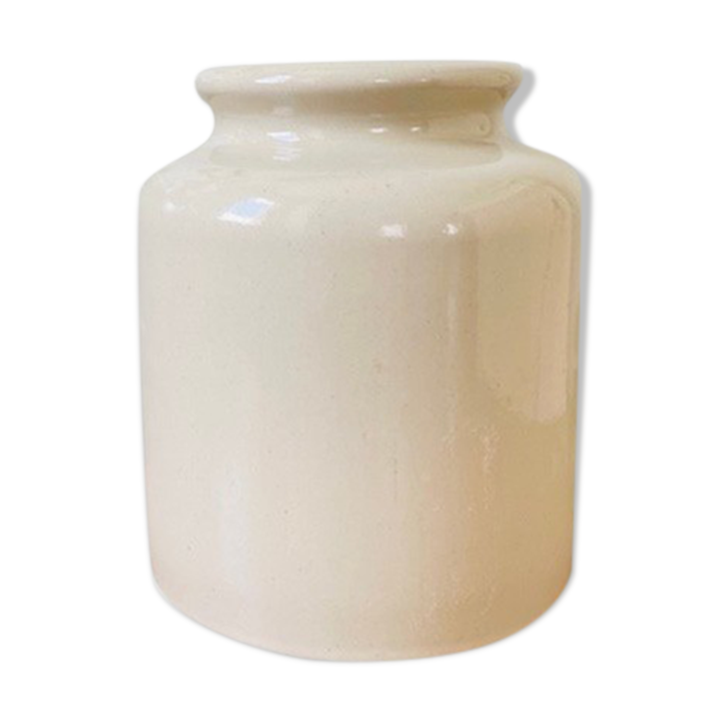 Vintage white stoneware pot