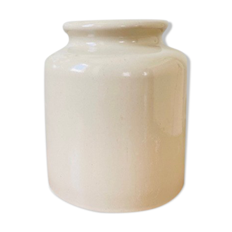 Vintage white stoneware pot