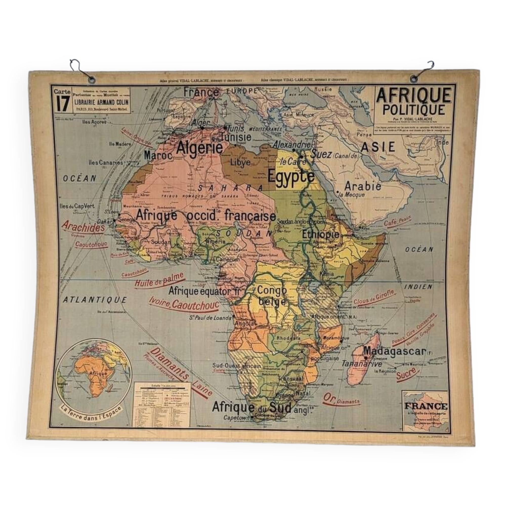 Videl lablache school map - n°17 political africa