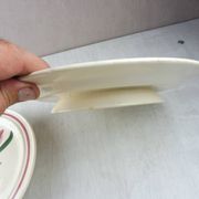 Lot of 2 plates with footouche décor Selestat, Schlettstadt, from Sarreguemines