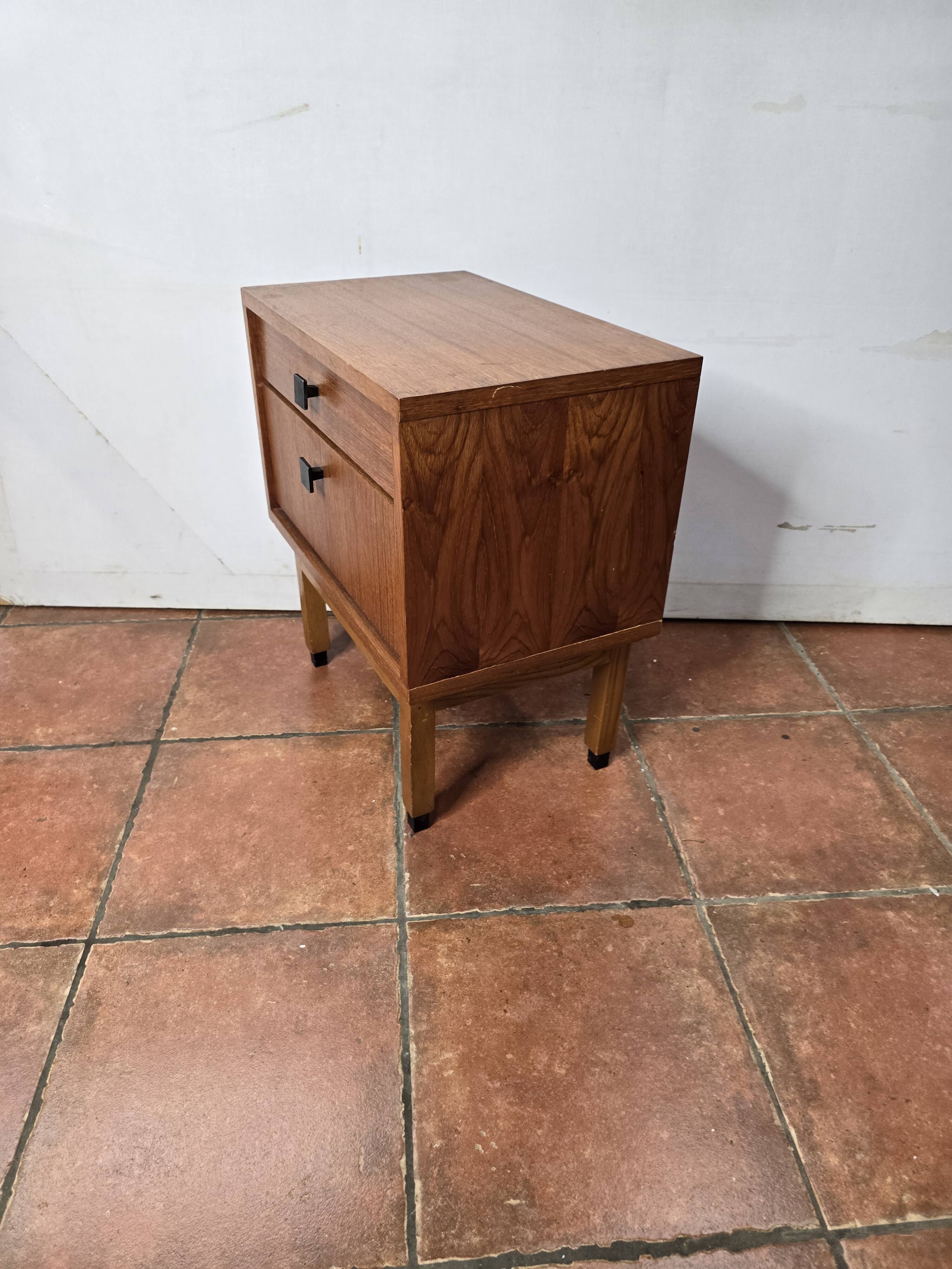 Scandinavian teak bedside table from the 60s