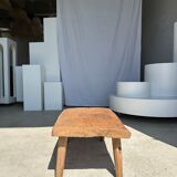 table basse en teck blond quadripode